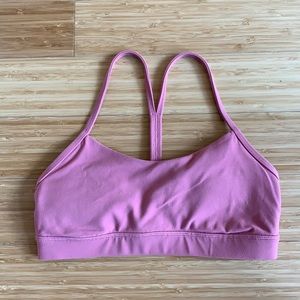 Rose pink Lululemon Flow Y bra